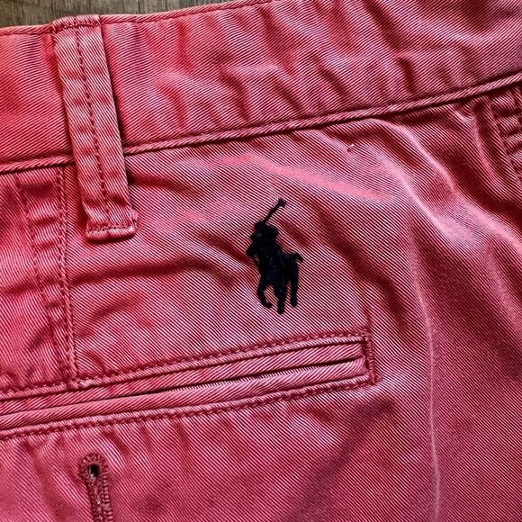 Polo Ralph Lauren Mens Relaxed Fit Cotton Coral Shorts Pockets Flat Front Sz 35 - Picture 4 of 10